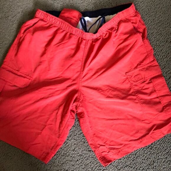 LL Bean Swim Shorts in EUC Burnt Orange - Picture 1 of 4
